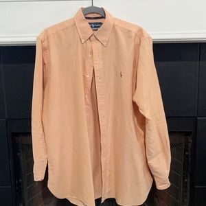 Polo Oxford shirt light orange